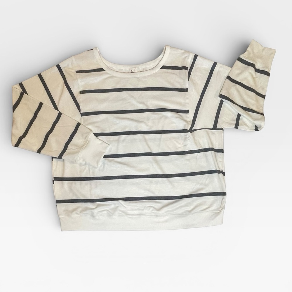 Women's Long Sleeve Tee - White and Gray